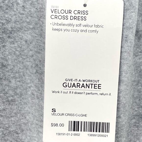 NWT * ATHLETA Criss Cross Sweatshirt Dress in Grey - Size S - Picture 12 of 16
